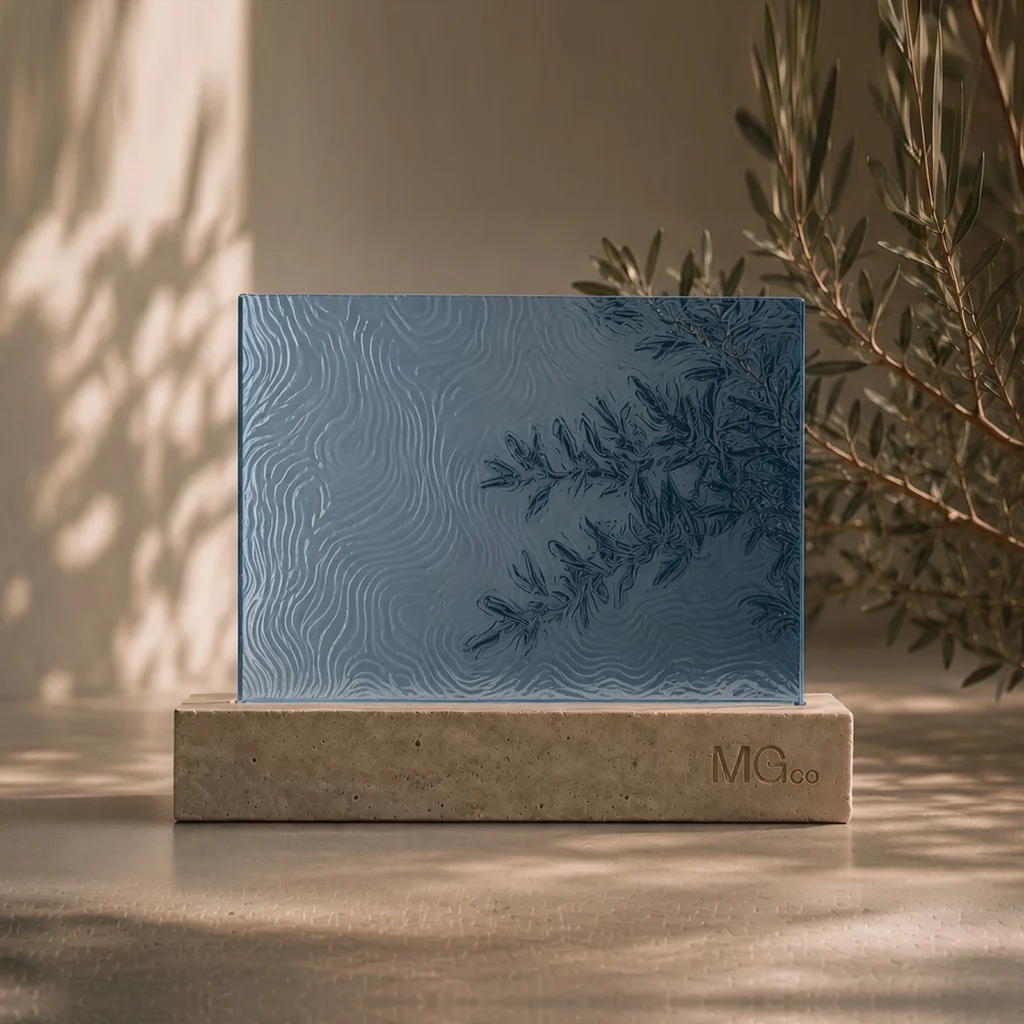 Blue Contora glass sample