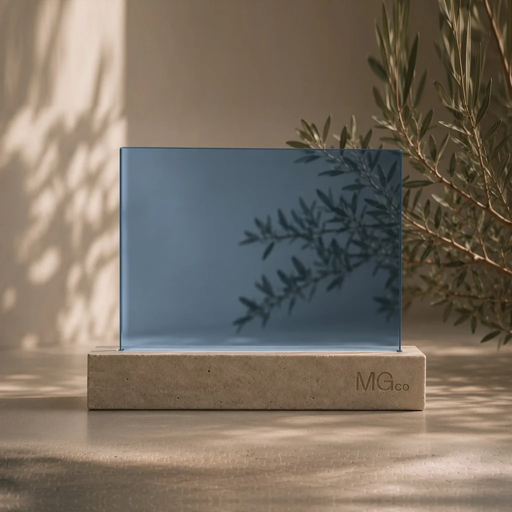 Blue tint glass sample