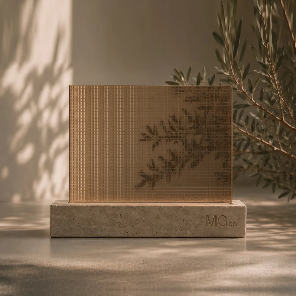 Bronze Digital patterned glass sample