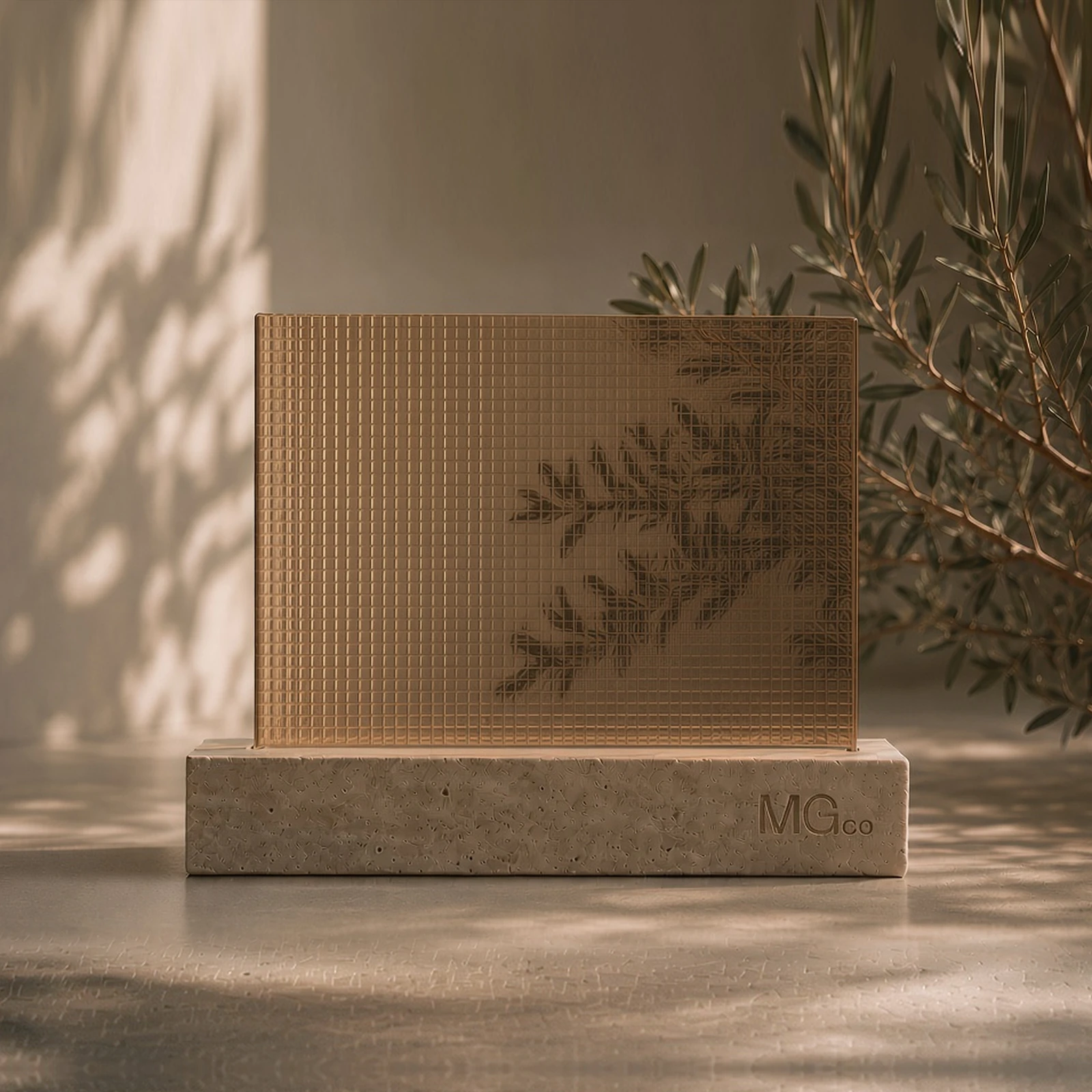 Bronze Digital patterned glass sample