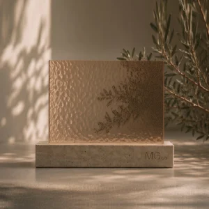 Bronze Minster patterned glass sample