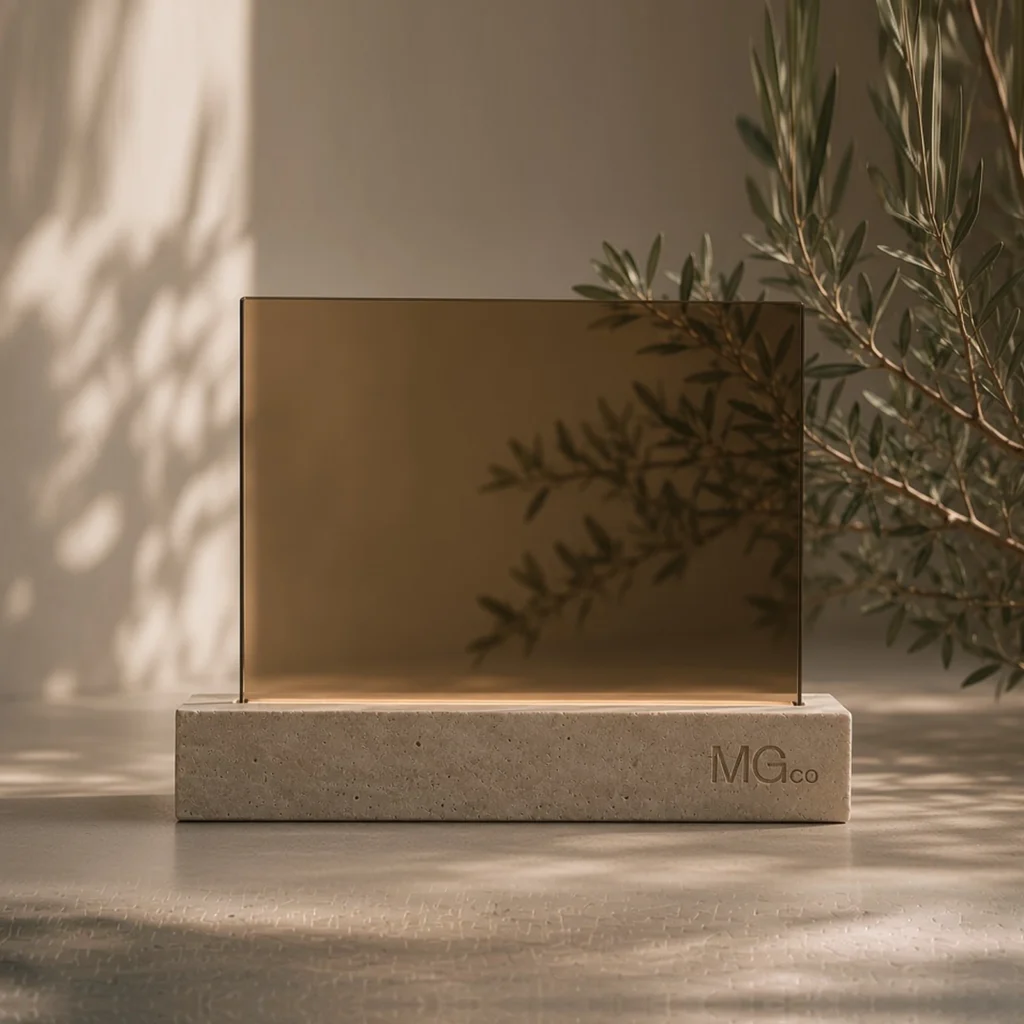 Bronze tint glass sample