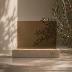 Bronze tint glass sample