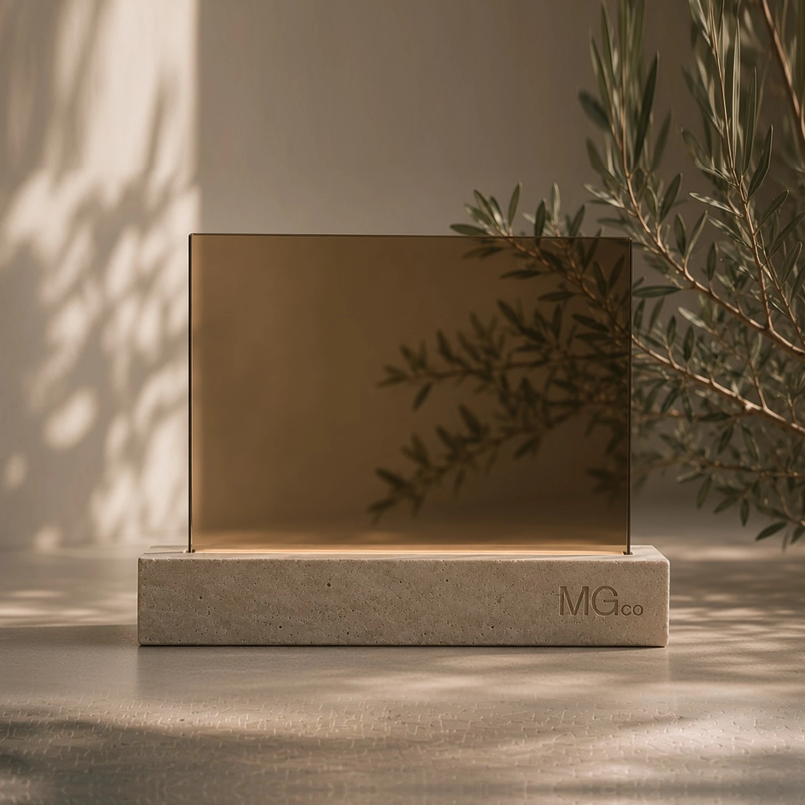 Bronze tint glass sample