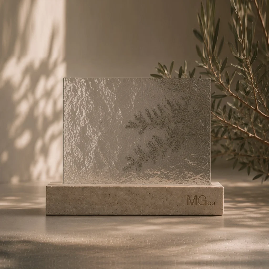 Arctic patterned glass sample
