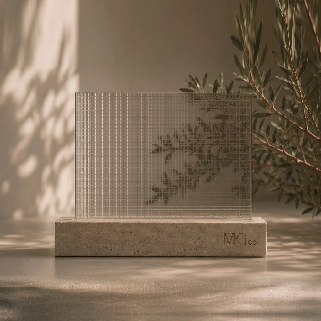 Digital patterned glass sample