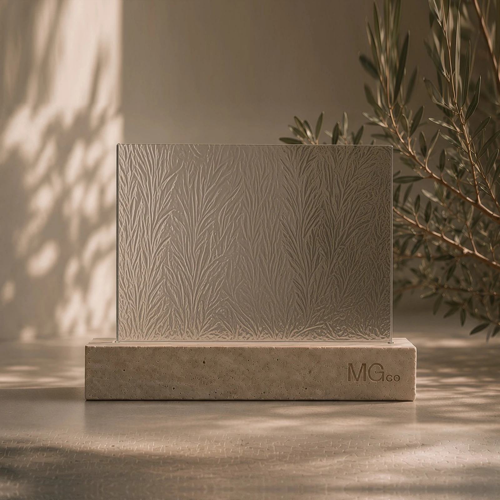 Everglade patterned glass sample