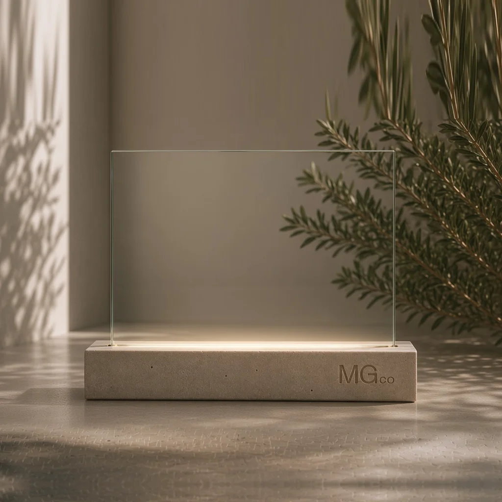 Clear float glass sample