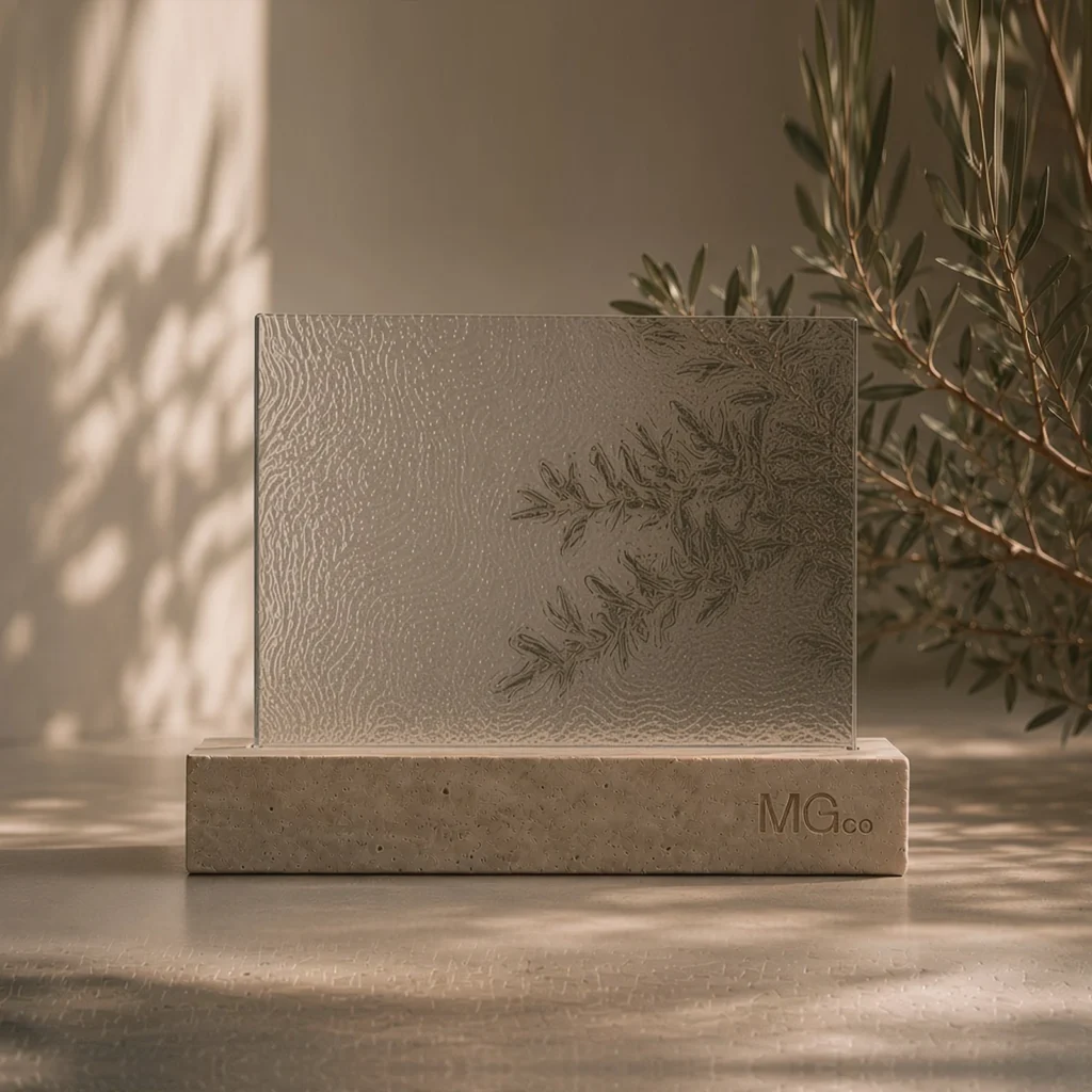Stippolyte patterned glass sample