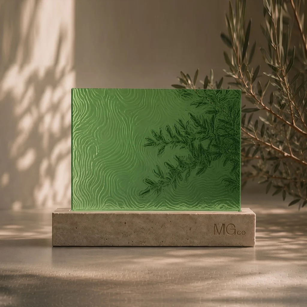 Green Contora glass sample