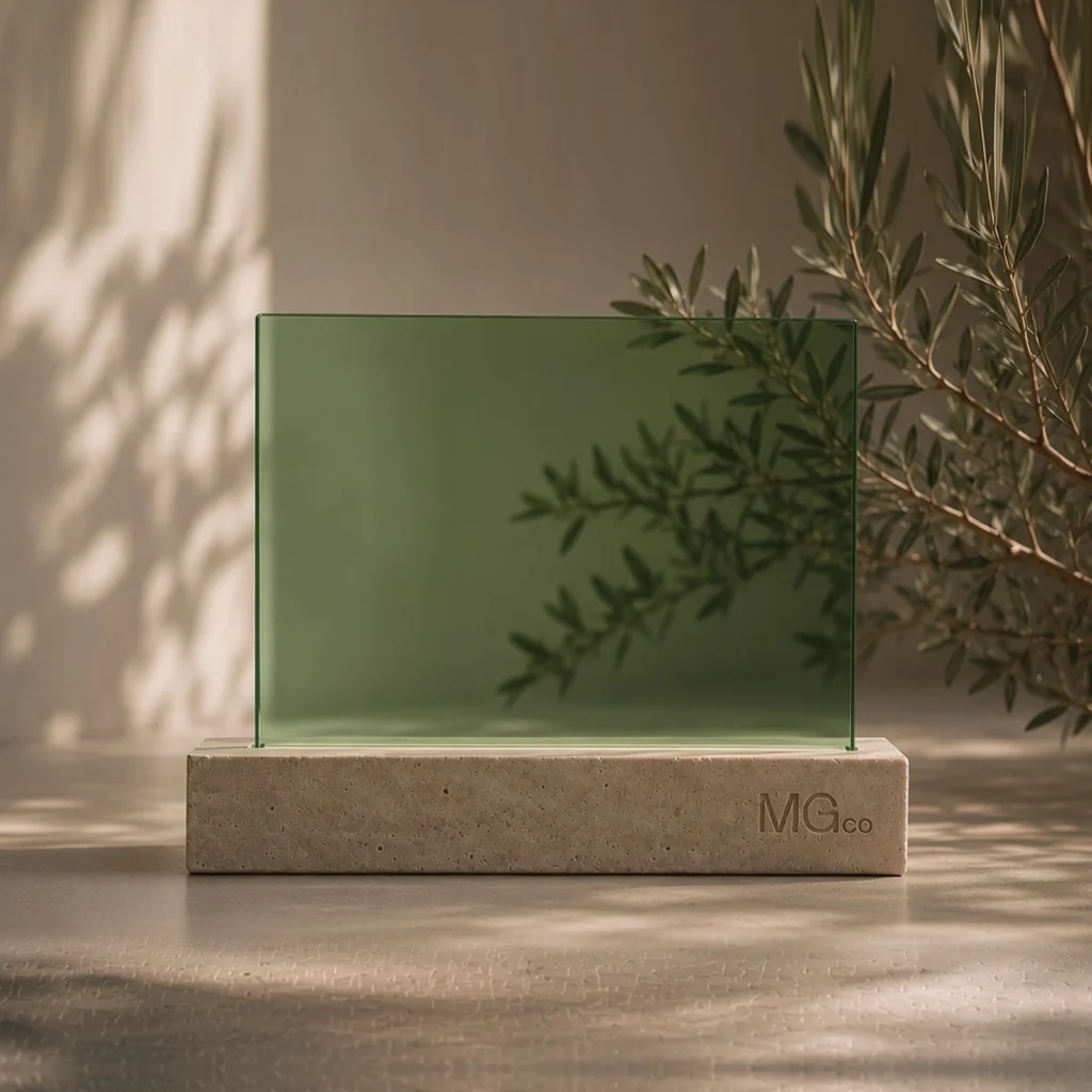 Green tint glass sample
