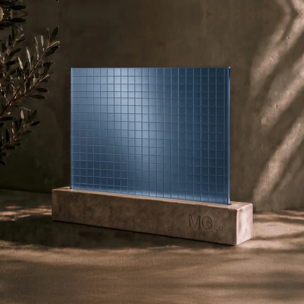 Blue Digital textured mirror sample