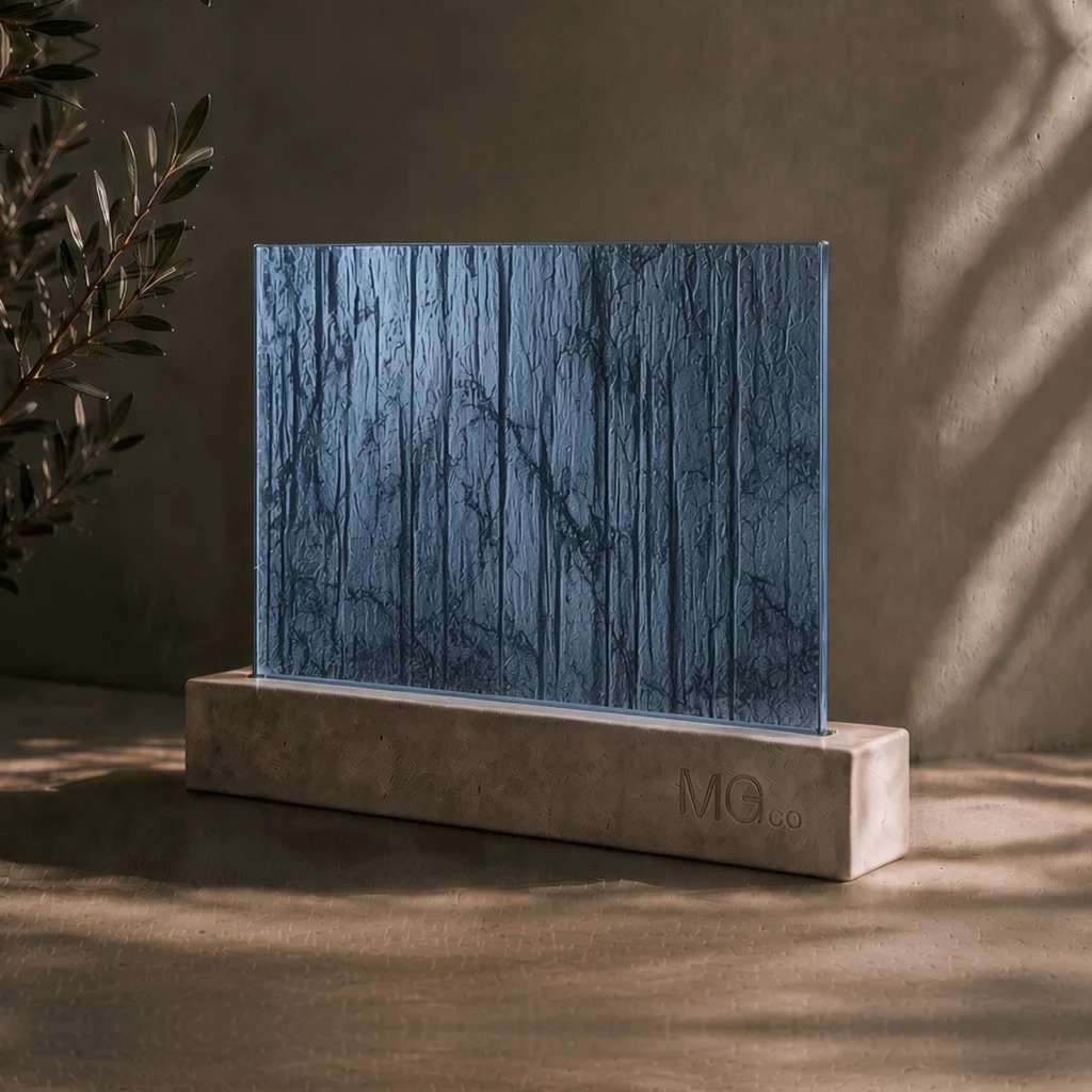 Blue Charcoal Sticks marble antique mirror sample
