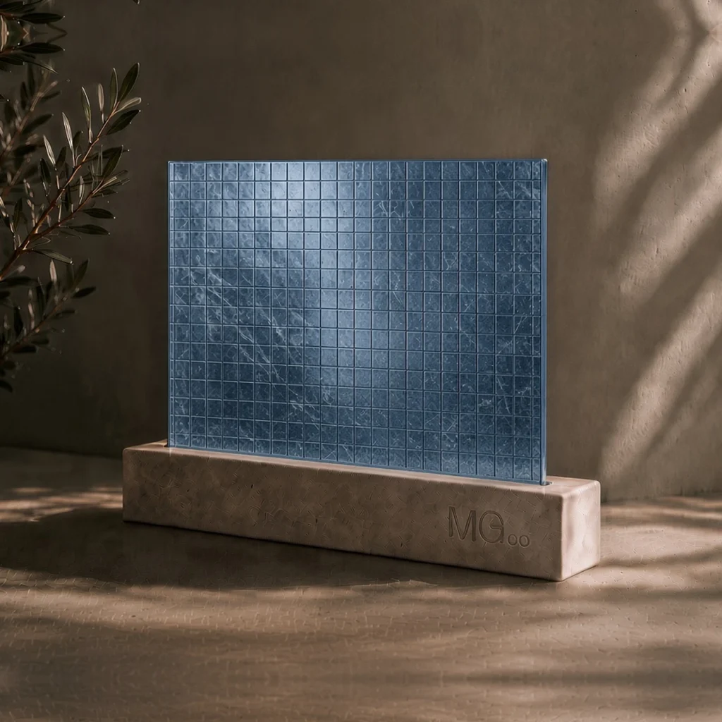 Blue Digital marble antique mirror sample
