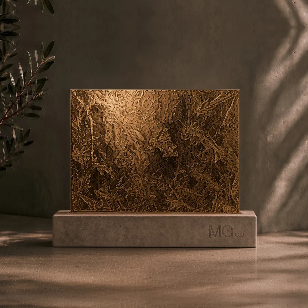 Bronze Arctic textured mirror sample