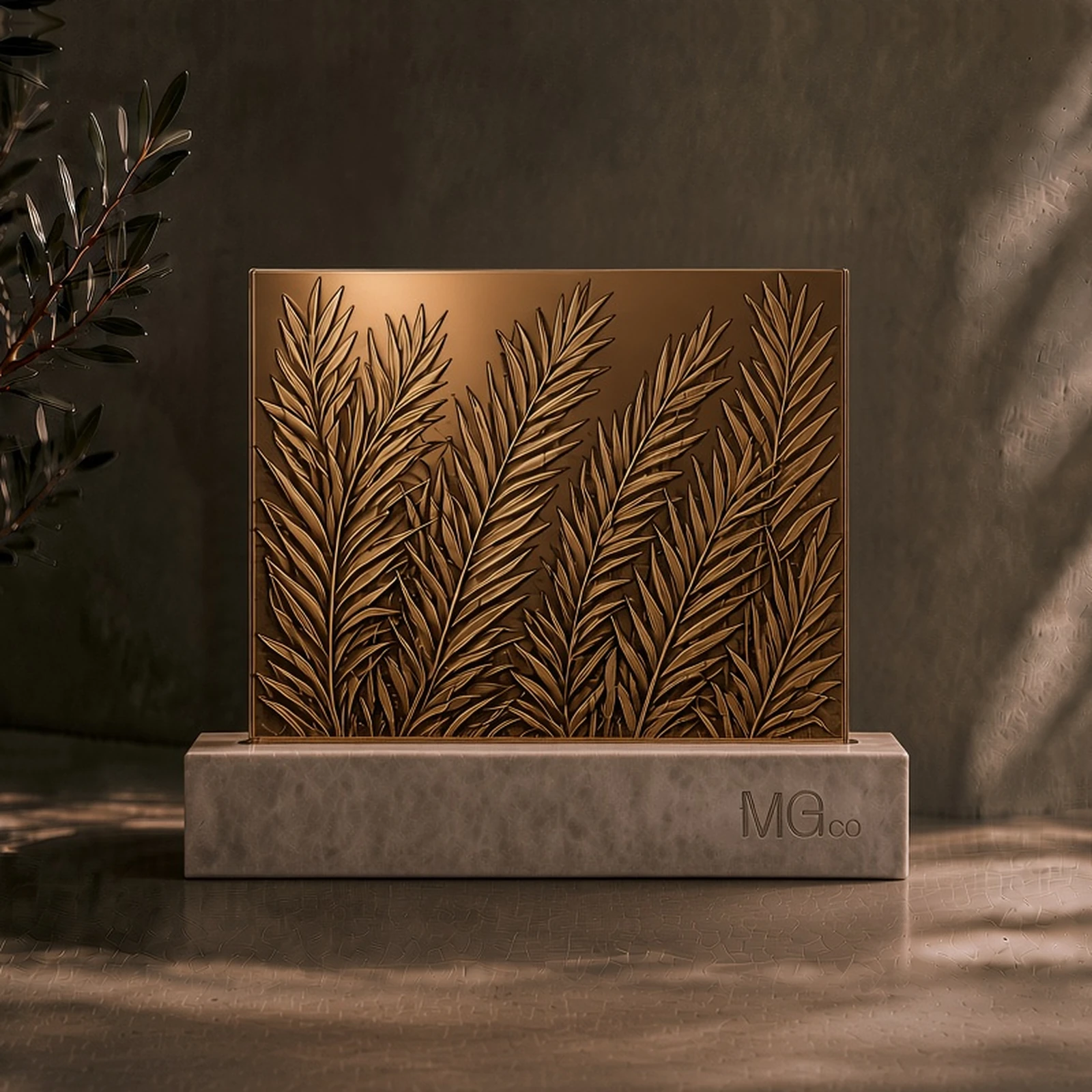 Bronze Everglade textured mirror sample