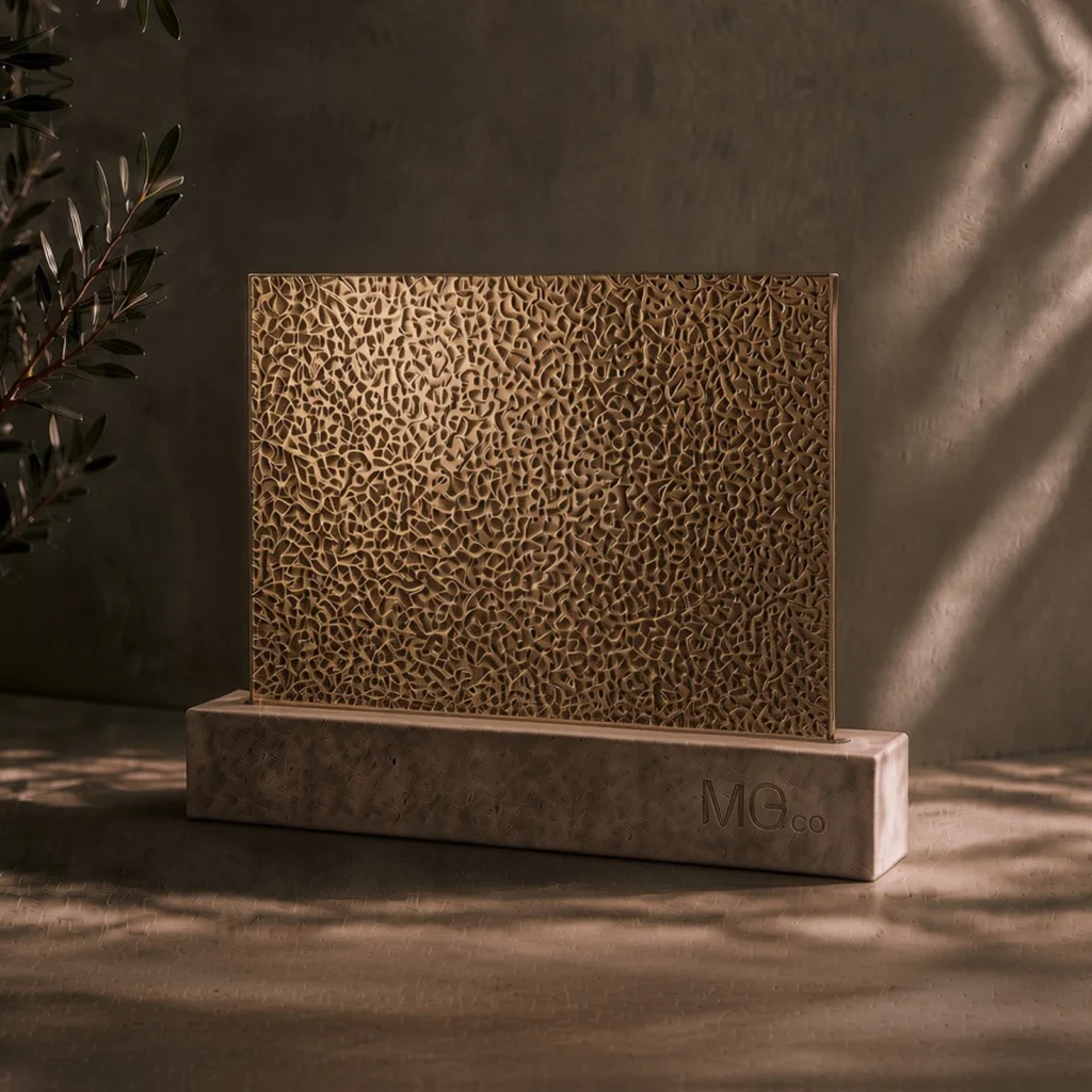Bronze Minster textured mirror sample