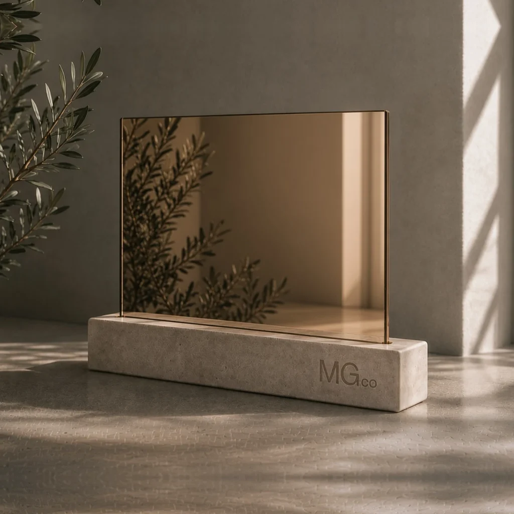 Bronze tint mirror sample