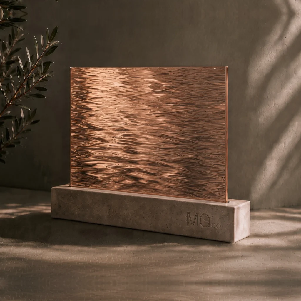 Copper Contora marble antique mirror sample