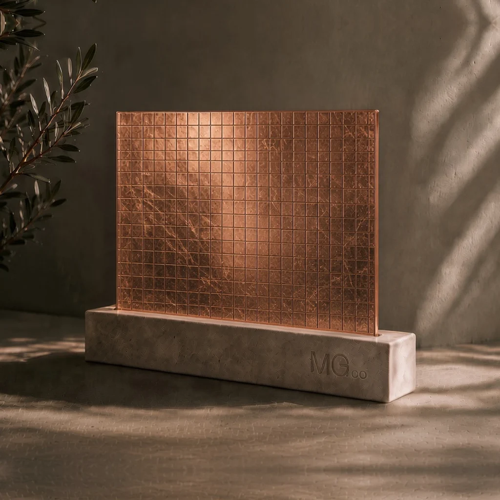 Copper Digital marble antique mirror sample