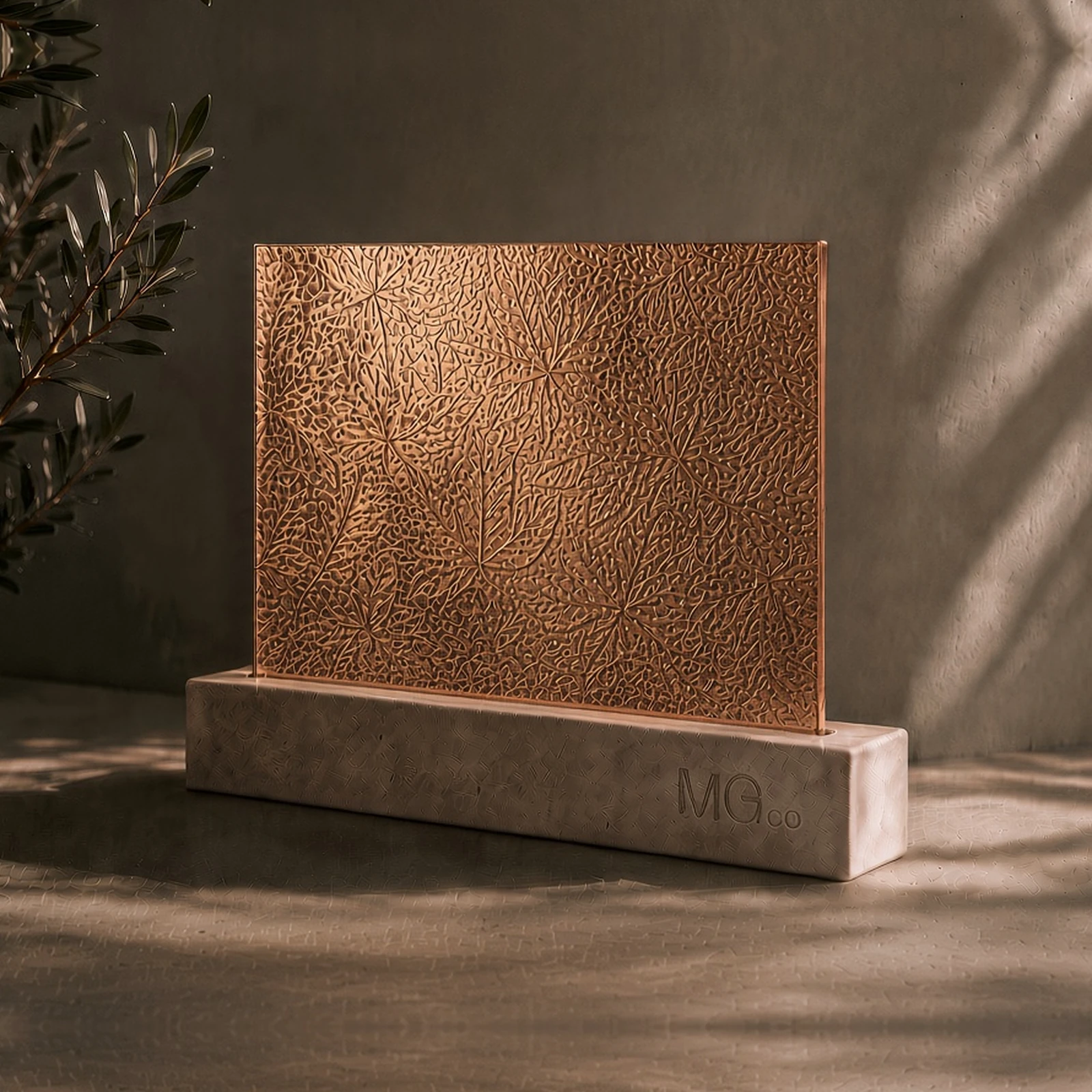 Copper Stippolyte marble antique mirror sample