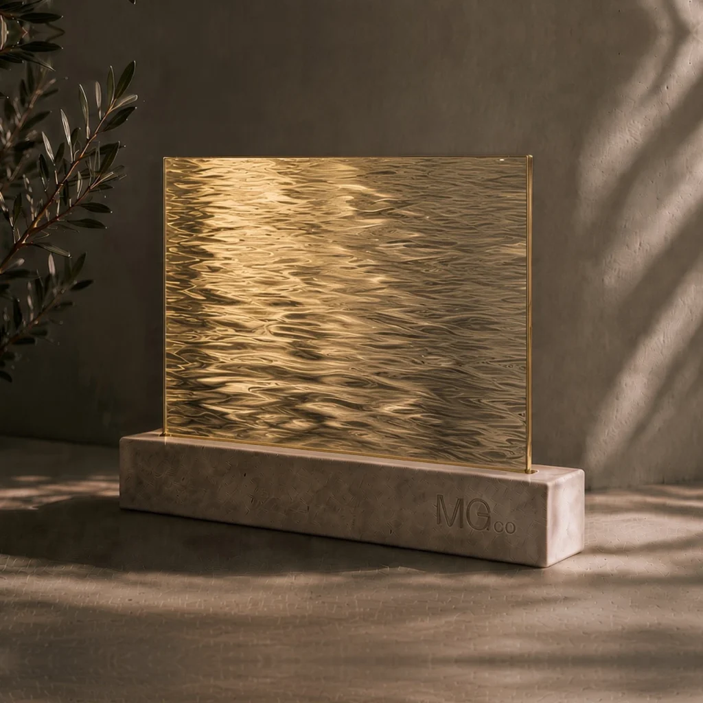 Gold Contora marble antique mirror sample