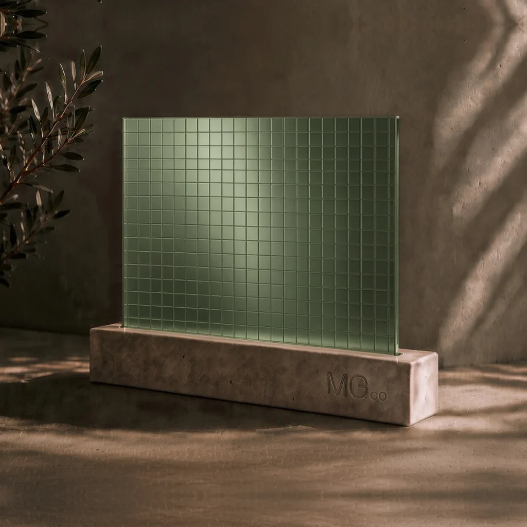 Green Digital textured mirror sample