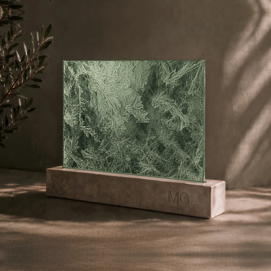 Green Arctic marble antique mirror sample