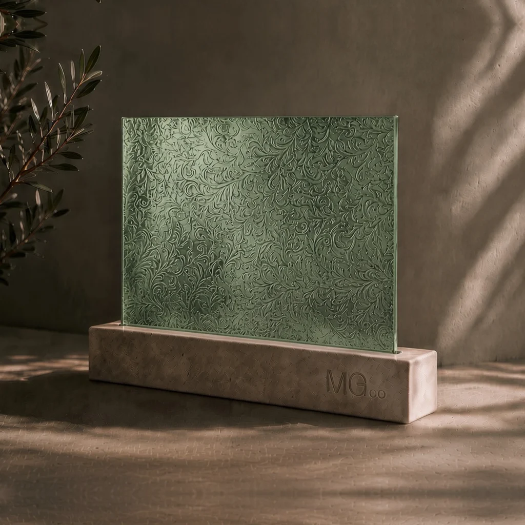 Green Chantilly marble antique mirror sample