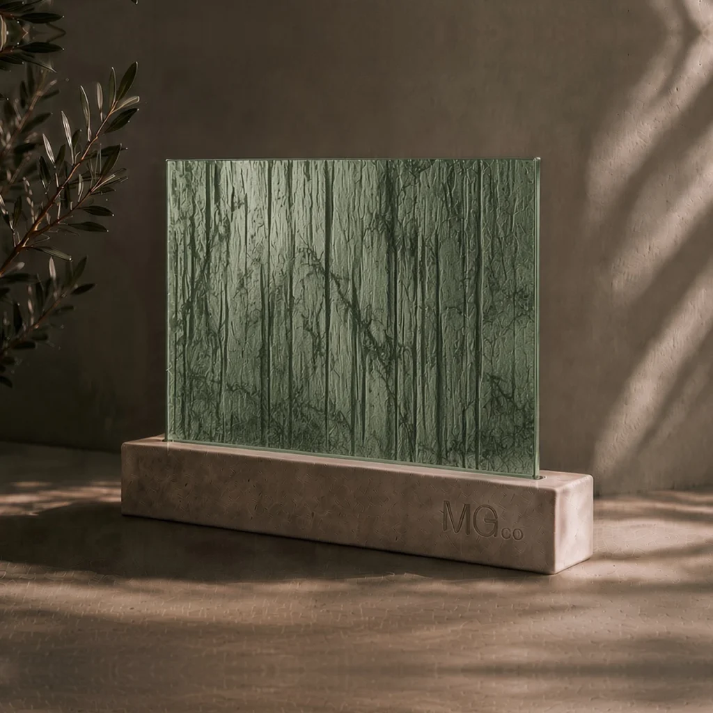 Green Charcoal Sticks marble antique mirror sample