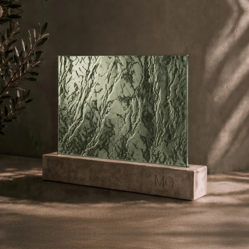 Green Cotswold marble antique mirror sample