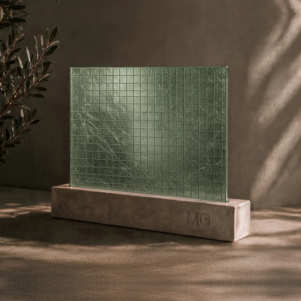 Green Digital marble antique mirror sample