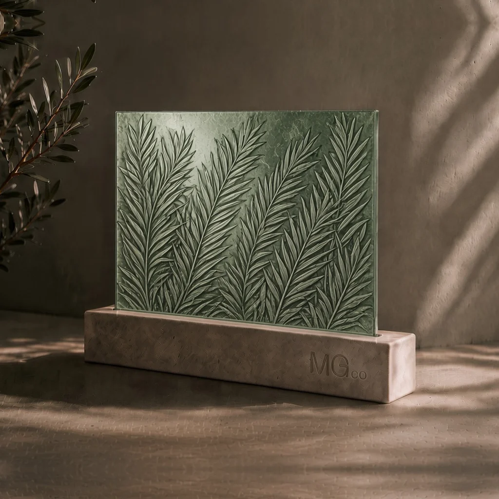 Green Everglade marble antique mirror sample