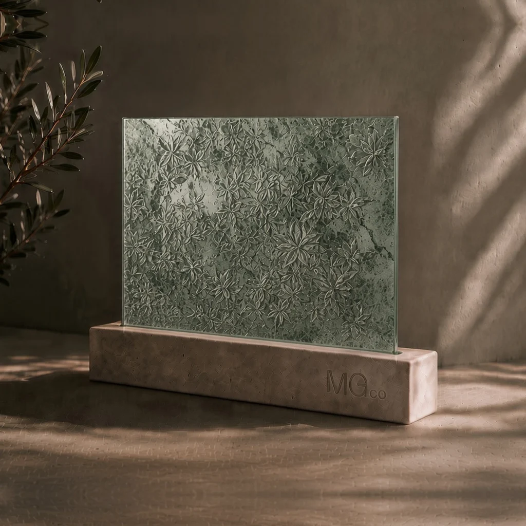 Green Mayflower marble antique mirror sample