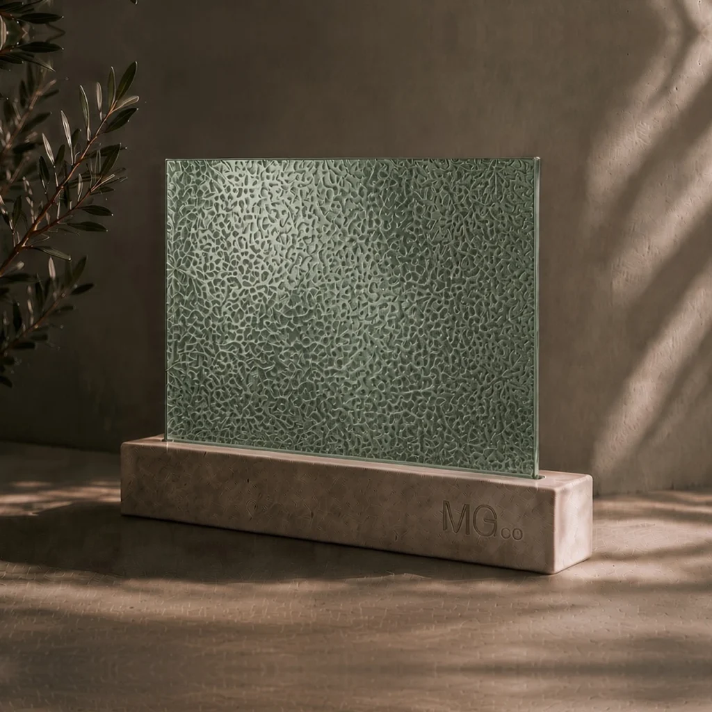 Green Minster marble antique mirror sample