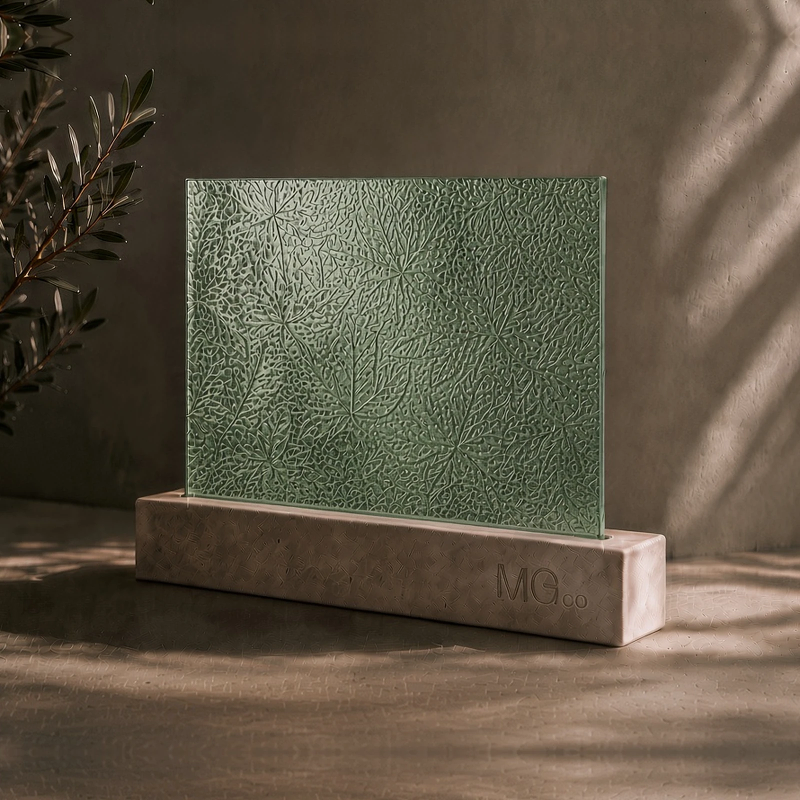 Green Stippolyte marble antique mirror sample