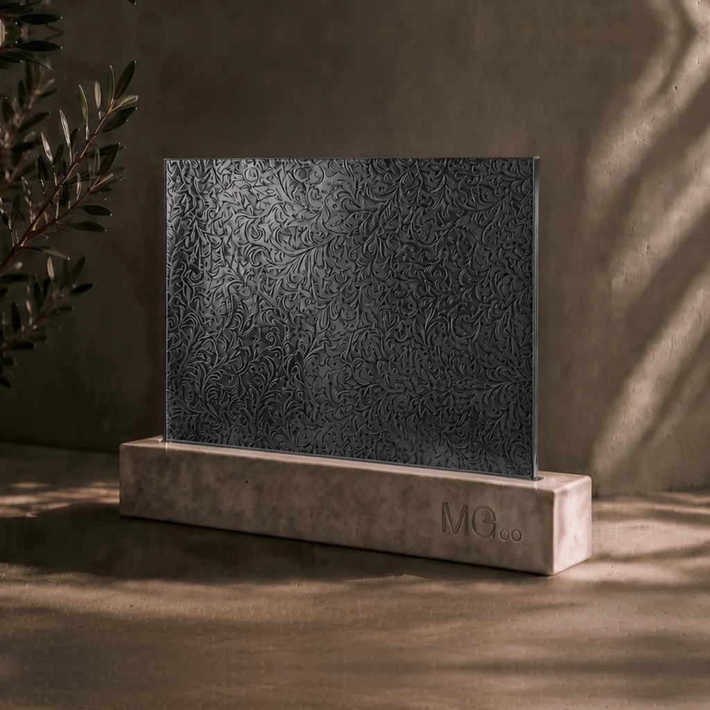 Grey Chantilly stock antique mirror sample