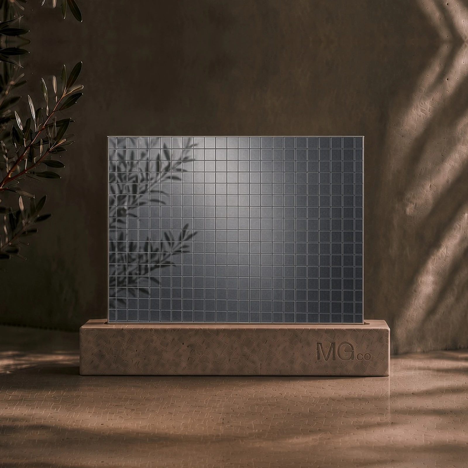 Grey Digital textured mirror sample