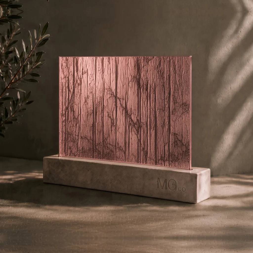 Pink Charcoal Sticks marble antique mirror sample