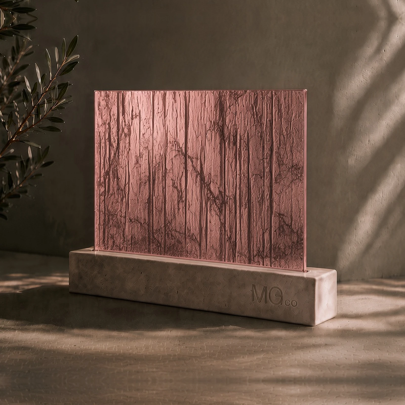 Pink Charcoal Sticks marble antique mirror sample