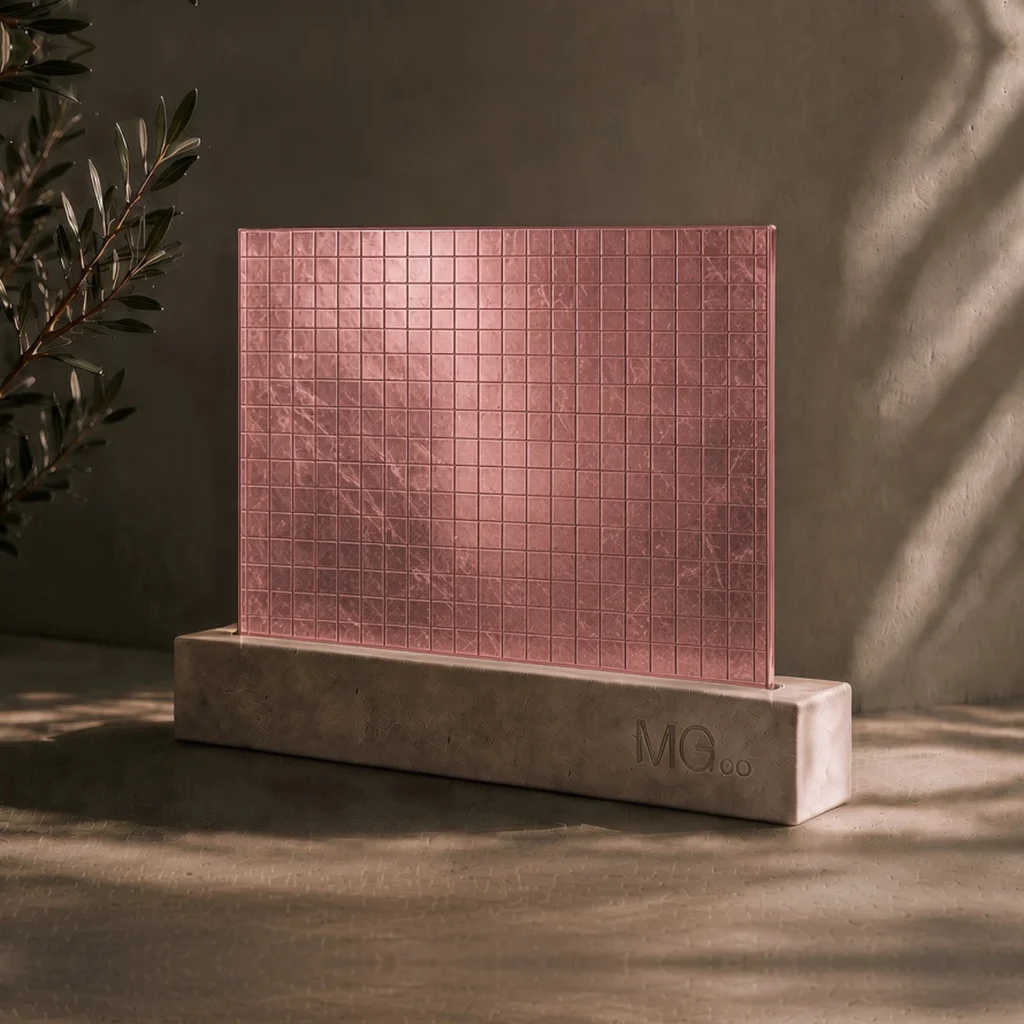 Pink Digital marble antique mirror sample