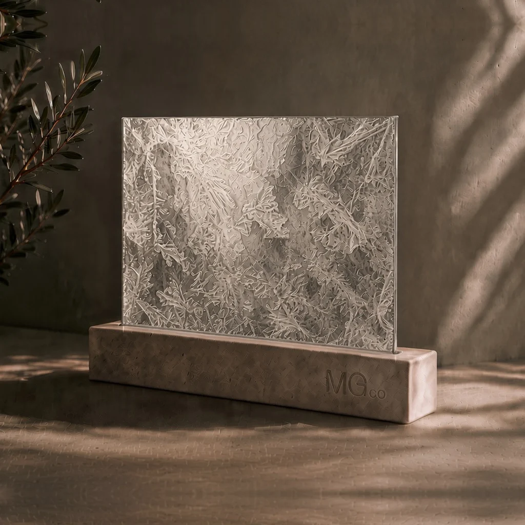 Silver Arctic stock antique mirror sample