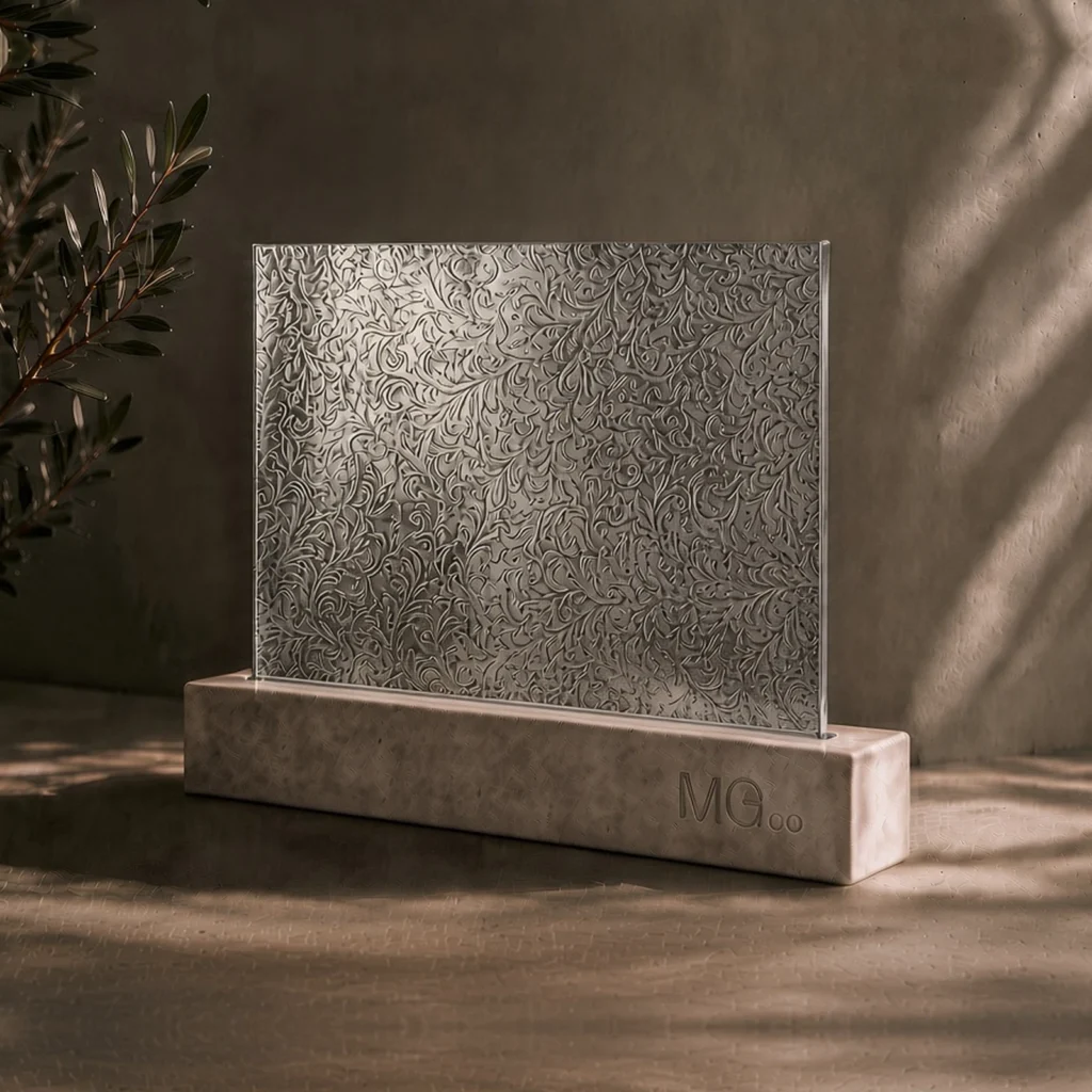 Silver Chantilly stock antique mirror sample