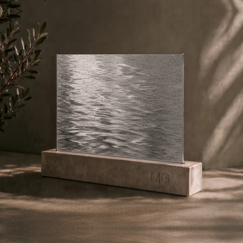 Silver Contora speckle antique mirror sample
