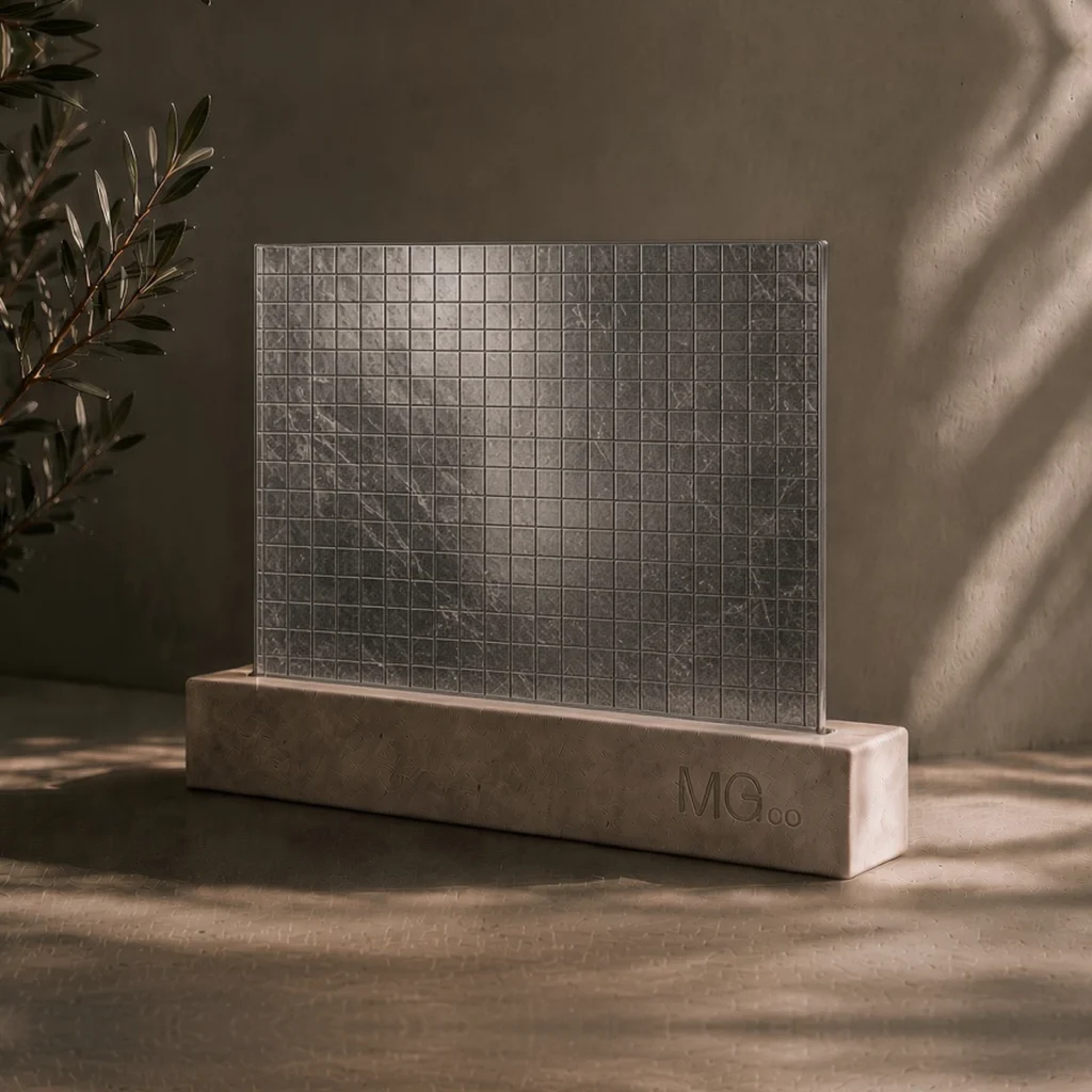 Silver Digital marble antique mirror sample