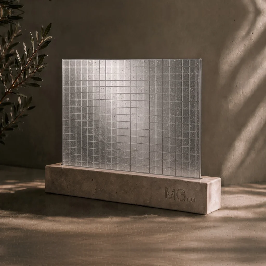 Silver Digital speckle antique mirror sample
