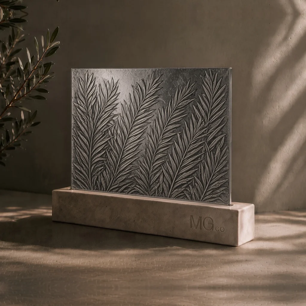 Silver Everglade marble antique mirror sample