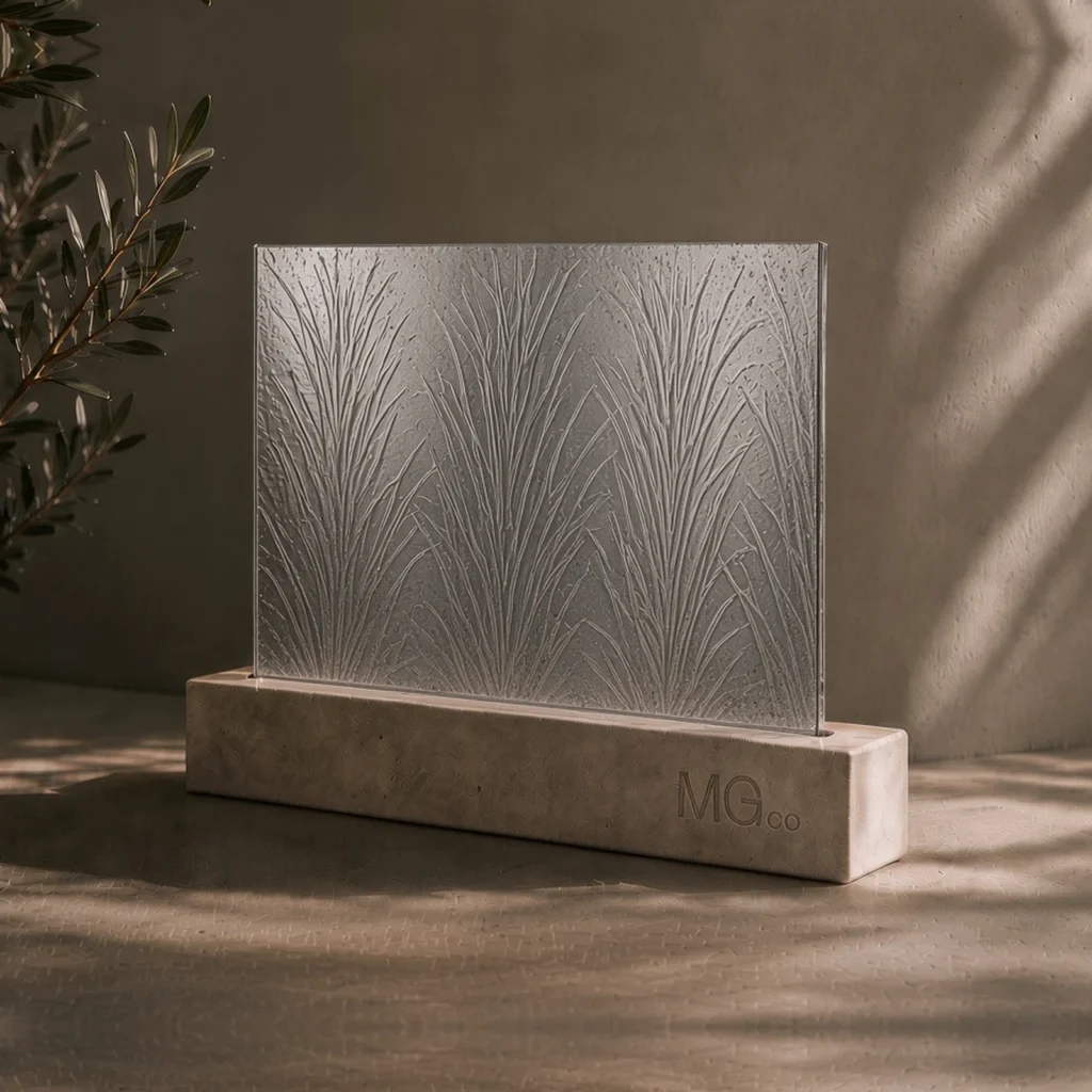 Silver Everglade speckle antique mirror sample
