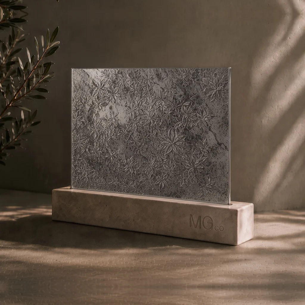 Silver Mayflower marble antique mirror sample
