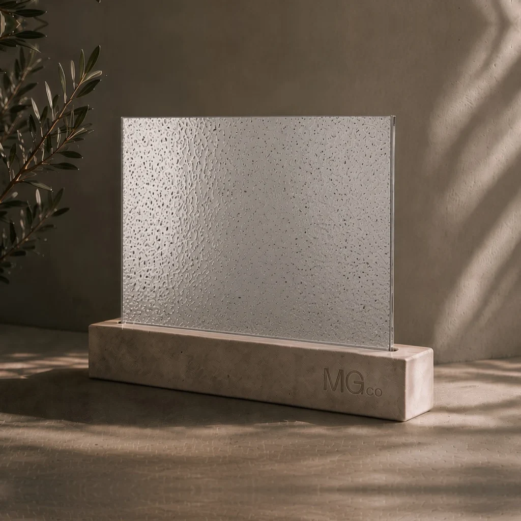 Silver Minster speckle antique mirror sample